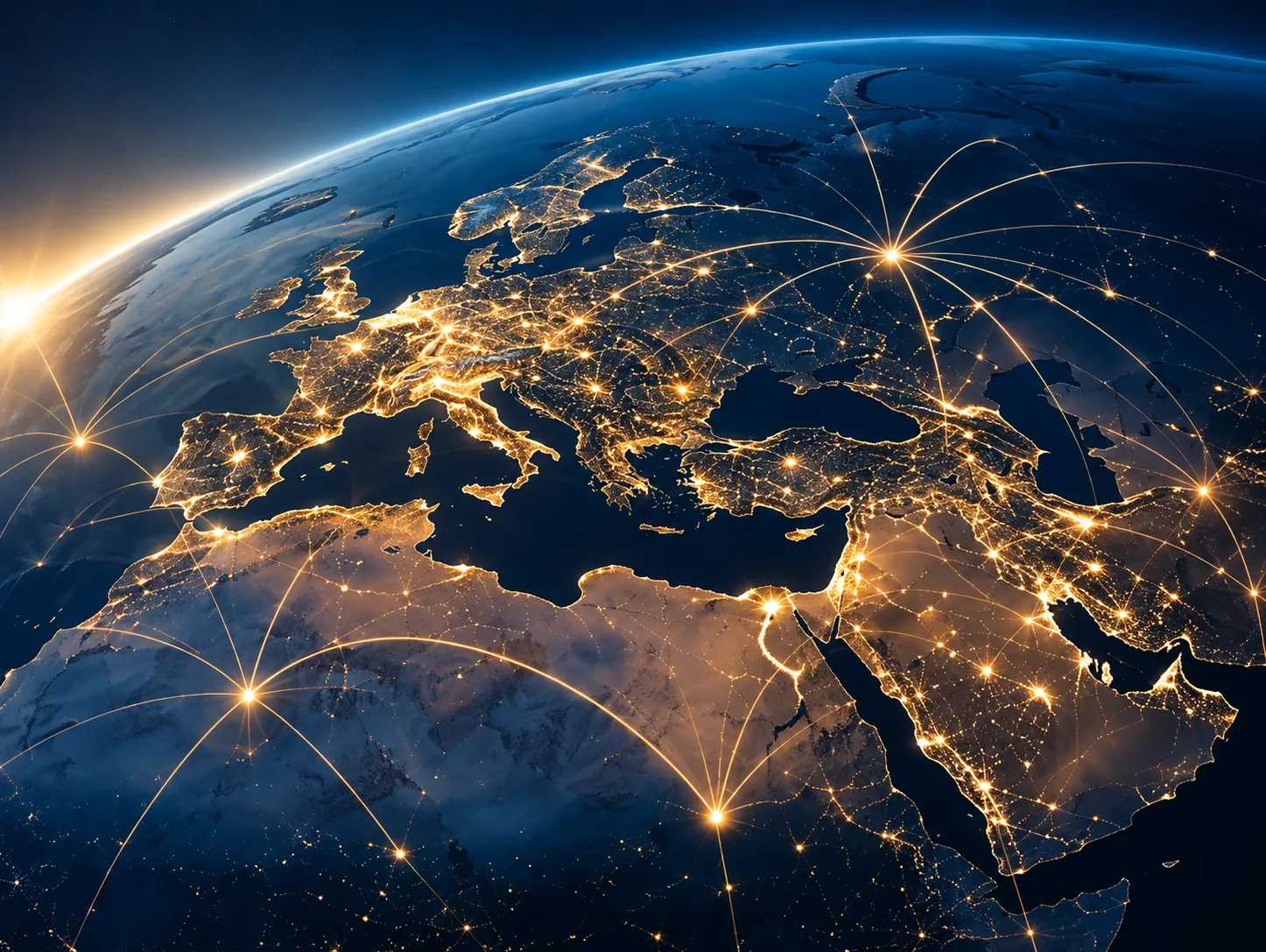 Digital network connecting Europe, the Mediterranean, North Africa and the Middle East